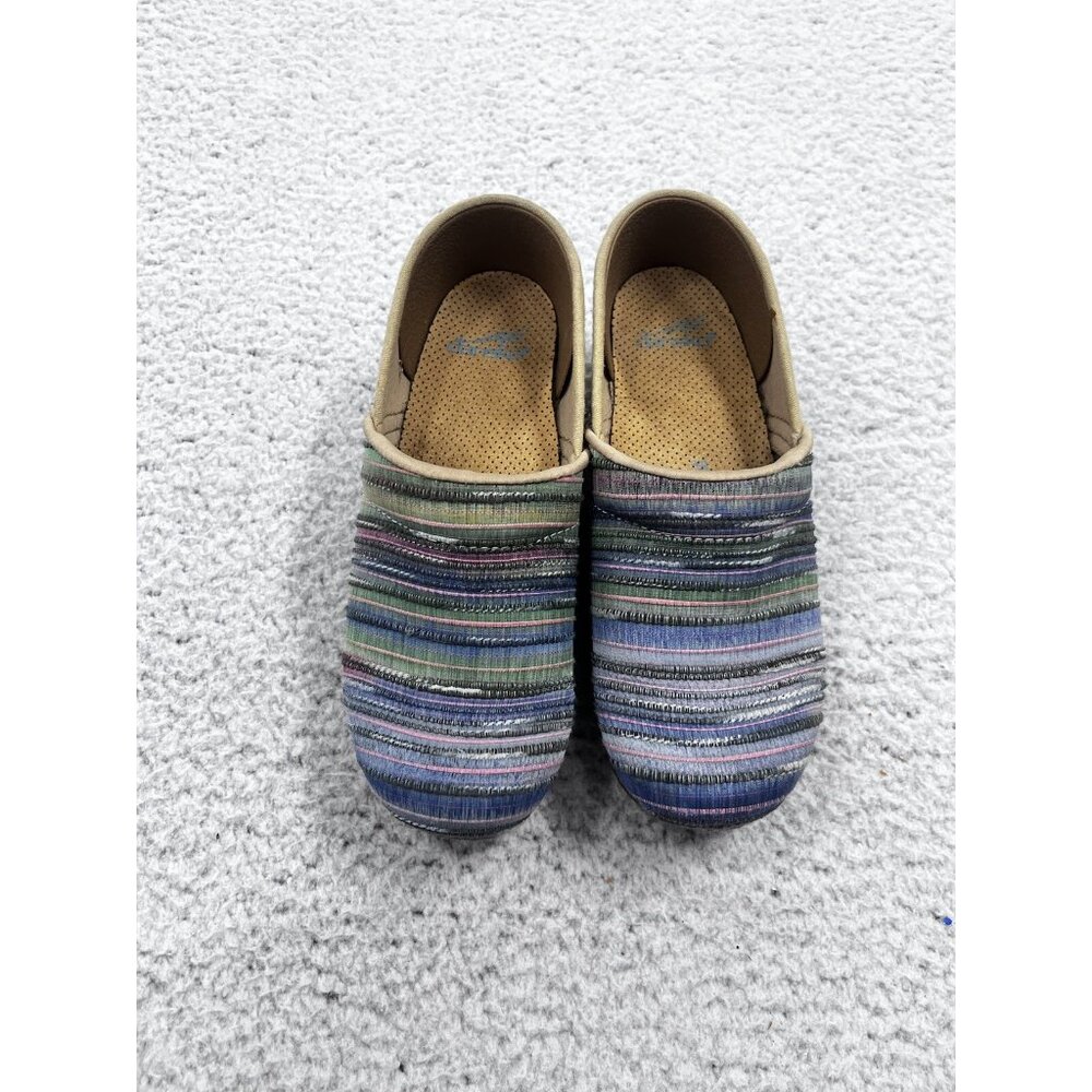 Dansko Multicolor Striped Mules - Picture 2 of 14